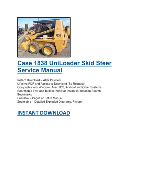 international case skid steer uniloader|case skid steer manual.